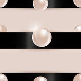 Piękne, naturalne, beżowe, realistyczne perły z Styl Glamour Tapeta