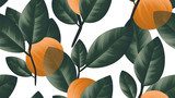 , pomarańczowy owoc z zielonymi liśćmi na gałęzi na Tapety Do kuchni Tapeta