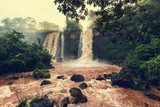 Potęga wodospadów Iguazu w tropikalnym otoczeniu Fototapety Wodospad Fototapeta