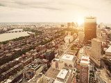 Promienie słońca nad panoramą Bostonu Fototapety Miasta Fototapeta