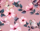 Ręcznie rysowane akwarela kwiatowy z delikatnymi Tapety Kwiaty Tapeta