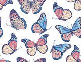 Ręcznie rysowane z motylami Tapety Do pokoju dziecka Tapeta
