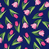 Romantyczna ręka narysowana z tulipanami. Tapety Pory roku Tapeta