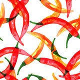 rysunków akwareli papryki chili Tapety Do kuchni Tapeta