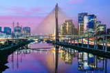 Sao Paulo Sunset Landscape - Brazil Mosty Obraz