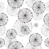 seamless pattern of dandelion  Dmuchawce Fototapeta