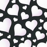 Serca Walentynki Czarno-białe tekstury Tapety Miłosne Tapeta