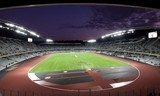 soccer stadium at night  Stadion Fototapeta