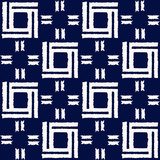 Streszczenie indygo shibori z nadrukiem mozaiki ikat Tapety Abstrakcja Tapeta