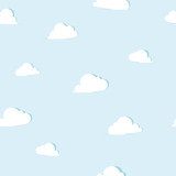 Streszczenie papierowe chmury. ilustracja. Tapety Niebo i Kosmos Tapeta