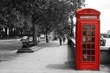 Szary Londyn i czerwona budka telefoniczna
 Fototapety do Biura Fototapeta