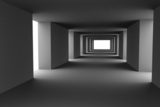 Szary tunel z jasnymi prześwitami
 Fototapety 3D Fototapeta