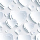 Szary z 3d serca na Walentynki Tapety 3D Tapeta