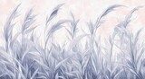 Tall Grasses Abstract Digital Painting with Ethereal Quality and Soft Pastel Background Fototapety Pastele Fototapeta