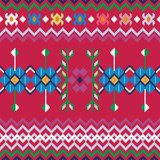 Tradycyjny wzór etniczny w intensywnych kolorach Folklor Fototapeta