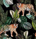 tygrys ciemna dżungla Tapety Zwierzęta Tapeta