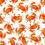 Urocze wykonane z ładnych pomarańczowych krabów. Tapety Do łazienki Tapeta