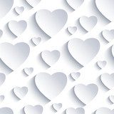 Valentine z biało-szarymi sercami 3d Tapety 3D Tapeta