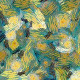 Varicoloured texture from oil paints Van Gogh Obraz