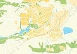 Vector Geo Map of The City  Mapa Świata Fototapeta