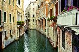 Venice, Italy, Grand Canal and historic tenements  Optycznie Powiększające Fototapeta