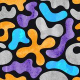 Watercolor graffiti seamless pattern. Vector colorful geometric abstract background. Tapety Do pokoju nastolatka Tapeta