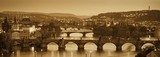 Widok na Most Karola i Wełtawy, Sepia
 Fotopanorama Obraz