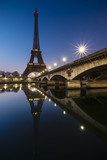Wieża Eiffla - Paryż wieczorową porą Fototapety Wieża Eiffla Fototapeta
