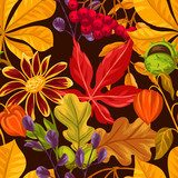 z jesiennych liści i roślin. łatwy w użyciu na tle, Tapety Pory roku Tapeta