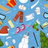 Zimowe symbole świąteczne ikony sport i wakacje zima Tapety Sportowe Tapeta