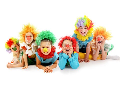 Funny clowns  Fototapety do Przedszkola Fototapeta