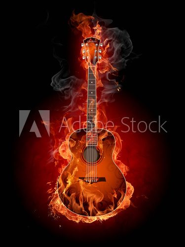 Burning guitar  Muzyka Obraz