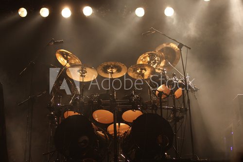 Set of drums on stage  Muzyka Obraz