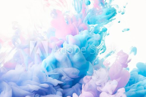 Acrylic colors in water. Abstract background.  Abstrakcja Fototapeta