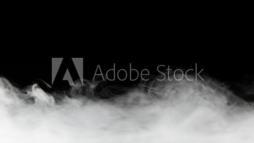 dense smoke backdrop isolated on black  Abstrakcja Fototapeta