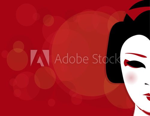 Geisha Background  Orientalne Fototapeta