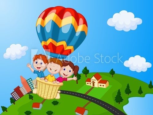 Lot balonem w nieznane Plakaty do Pokoju dziecka Plakat