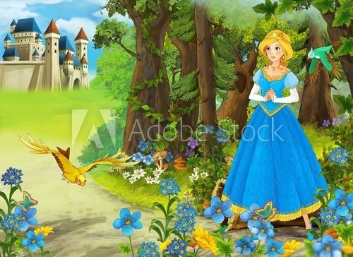 The princesses - castles - knights and fairies  Plakaty do Pokoju dziecka Plakat