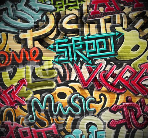 Graffiti background  Fototapety do Pokoju Nastolatka Fototapeta