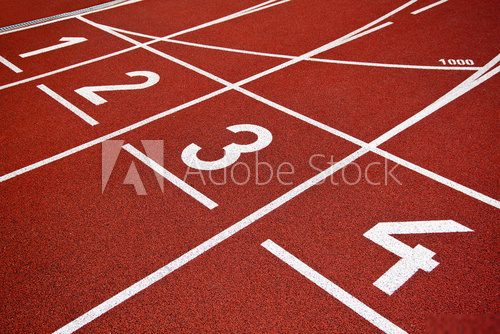 Athletics Start track lanes  Stadion Fototapeta