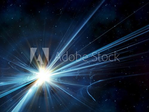 sunburst in space  Fototapety Kosmos Fototapeta