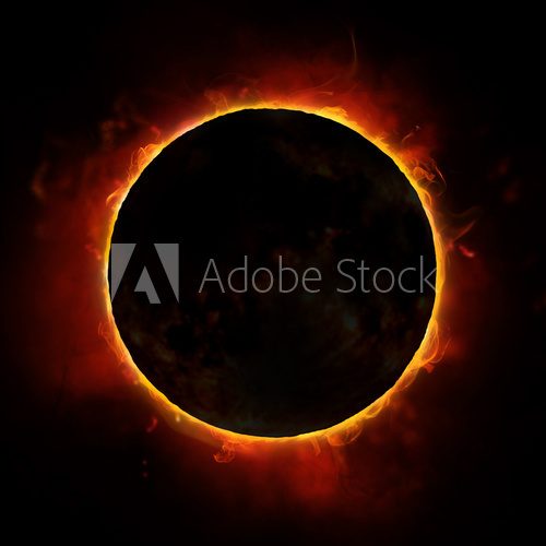 sun eclipse  Fototapety Kosmos Fototapeta