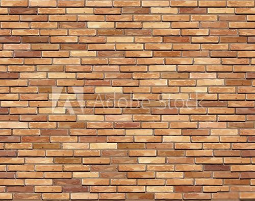 Brick wall seamless Vector illustration background - texture  Mur Fototapeta