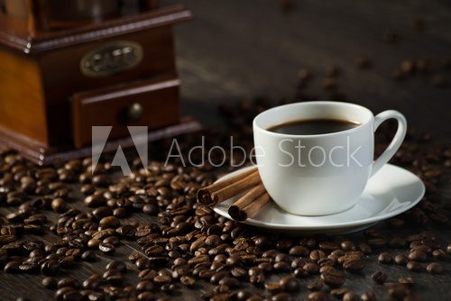 cup of black coffee  Fototapety do Kawiarni Fototapeta