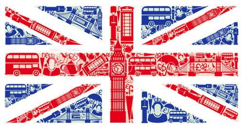 Flag of England from symbols of the United Kingdom and London  Na laptopa Naklejka