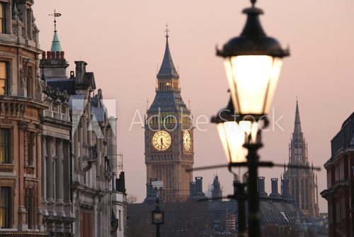 Big Ben w zachodzącym słońcu Architektura Fototapeta