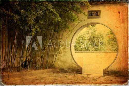 Chinese traditional garden - Suzhou - China  Orientalne Fototapeta