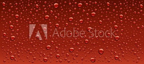 dark red water droplets background  Na lodówkę Naklejka