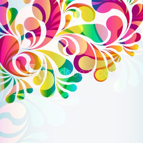 Abstract colorful arc-drop background.  Na sufit Naklejka