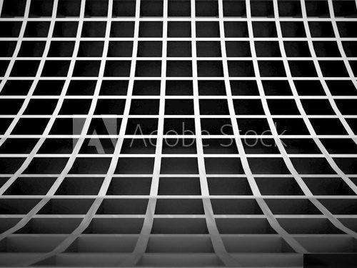 Black and white abstract cubes isolated  Optycznie Powiększające Fototapeta